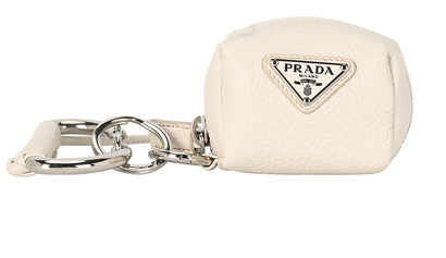 Prada Bag Charm, &pound;450, Accessories, White, Leather/Pony / Calfskin, Front view